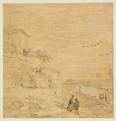 On the Banks of the Tiber by Richard Wilson