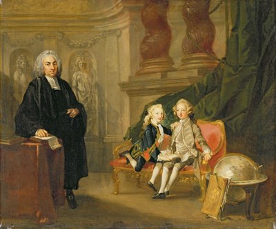 Prince George (1738-1820) and Prince Edward Augustus (1739-67) Sons of Frederick (1707-51) Prince of Wales, with Their Tutor Dr Francis Ayscough, c.1748-49 by Richard Wilson