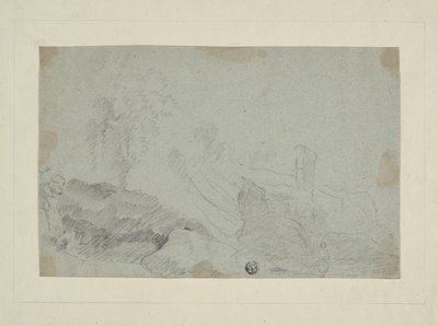 Rocky Landscape with Standing Figure by Richard Wilson