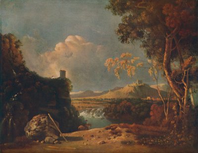 The White Monk - IV Italian Landscape, with White Monk, c1752 by Richard Wilson