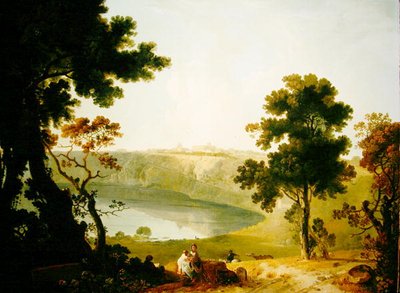 View of the Castel Gandolfo and Lake Albano, c.1754 by Richard Wilson