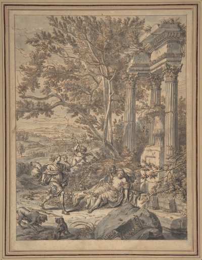 Silvio Approaches Dorinda Whom He Has Wounded with an Arrow, ca. 1700 by Richard van Orley