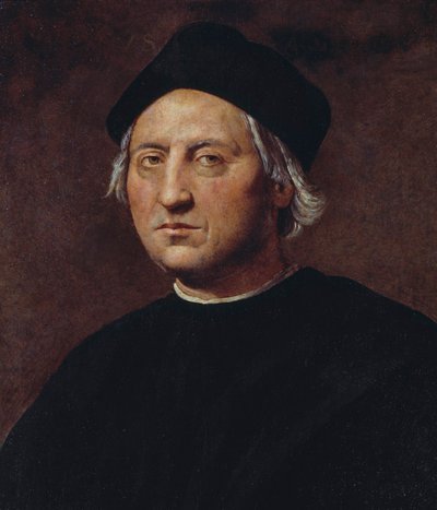 Portrait of Christopher Columbus, Italian explorer and navigator, painting by Ridolfo Ghirlandaio by Ridolfo Il (1483 1561) Ghirlandaio