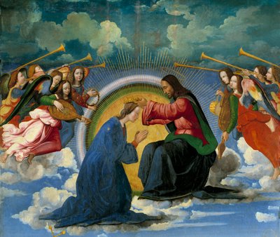 The coronation of the Virgin (detail) by Ridolfo Il  Ghirlandaio