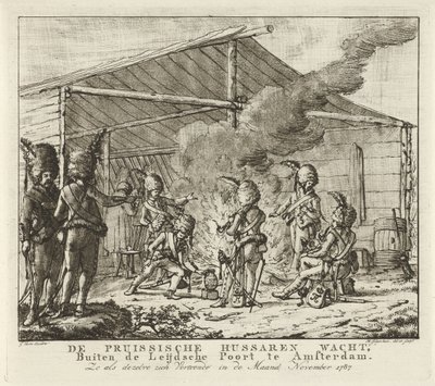 The Prussian Hussar Guard at the Leidse Poort in Amsterdam, 1787 by Rienk Jelgerhuis