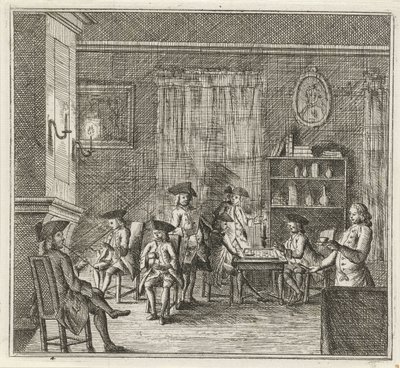 Interior with Various Figures by Rienk Jelgerhuis
