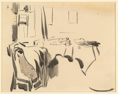 Corner of a Room with Table and Chair by Rik Wouters