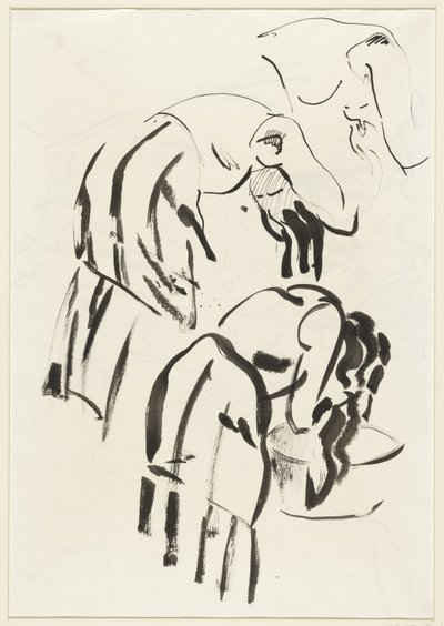 Sketches of a Woman Washing Her Hair by Rik Wouters