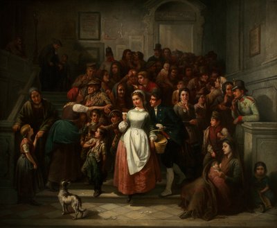 After the Lottery Drawing, 1859 by Ritter von Malheim Friedländer Friedrich