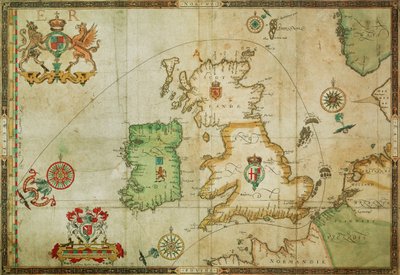 The Route Track of the Spanish Armada Through the English Channel, into the North Sea, Around Northern Scotland and into the Atlantic Ocean to Return to Spain by Robert (after) Adams