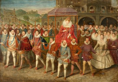 A Procession of Queen Elizabeth I, c.1800-40 by Robert (after) Peake