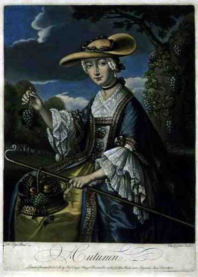 Autumn, engraved by C. Corbutt (Richard Purcell), pub. by Robert Sayer by Robert (after) Pyle