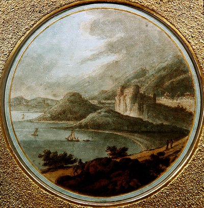 Castle Above a Sea Bay with Ships, c.1775 by Robert (attr. to) Adam