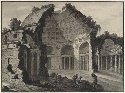 Architectural Fantasy of the Ruins of an Antique Rotunda by Robert Adam