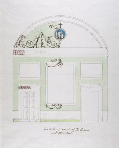 Design for the End Wall of the Eating Parlour, Headfort House by Robert Adam