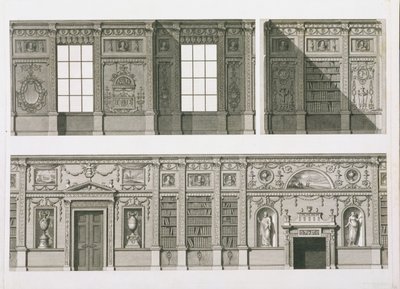Elevation of the Library at Syon House, c.1760-69 by Robert Adam