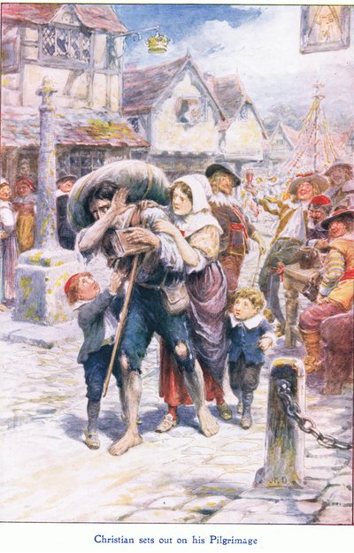 Christian Sets Out on His Pilgrimage, from The Pilgrims Progress by Robert Ambrose Dudley