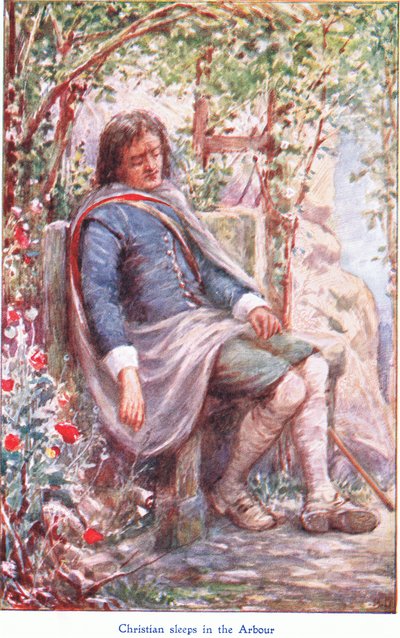 Christian Sleeps in the Arbour, from The Pilgrims Progress by Robert Ambrose Dudley