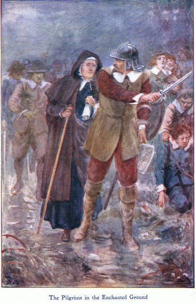 The Pilgrims in the enchanted ground, from The Pilgrims Progress published by John F Shaw & Co, c.1900