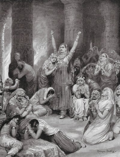 The Rajput Ceremony of Jauhar (Holocaust) by Robert Ambrose Dudley