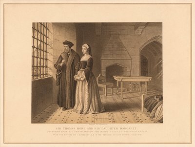 Sir Thomas More and his Daughter Margaret, 1878 by Robert Anderson