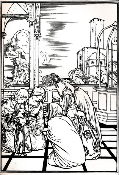 An illustration from The Tempest by Robert Anning Bell