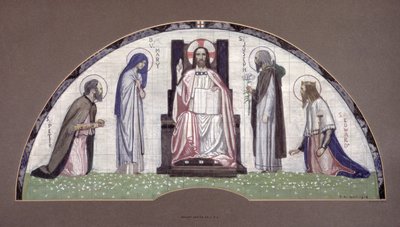 Christ Enthroned with Saints Peter, Joseph, Edward and the Virgin Mary, 1914 by Robert Anning Bell