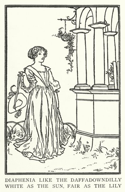 Diaphenia like the daffadowndilly, white as the sun, fair as the lily by Robert Anning Bell