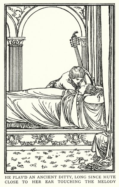 Illustration for Poems by John Keats: The Eve of St Agnes by Robert Anning Bell