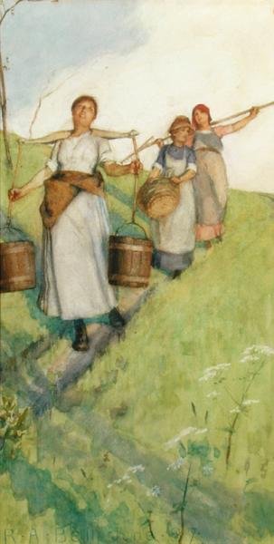 Returning Home - The Milkmaids by Robert Anning Bell