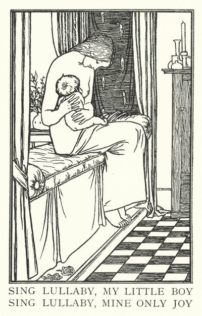 Sing lullaby, my little boy, sing lullaby, mine only joy by Robert Anning Bell
