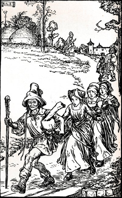 The Golden Goose from Grimms Household Tales by Robert Anning Bell