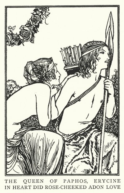 The Queen of Paphos, Erycine, in heart did rose-cheeked Adon love by Robert Anning Bell