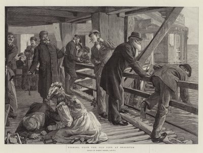 Fishing from the Old Pier at Brighton by Robert Barnes