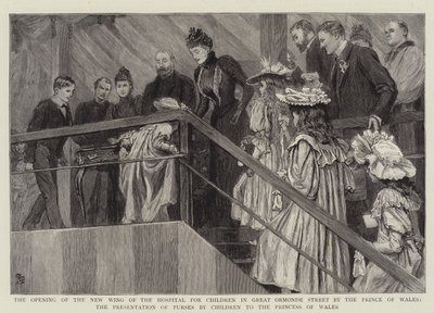 The Opening of the New Wing of the Hospital for Children in Great Ormonde Street by the Prince of Wales, the Presentation of Purses by Children to the Princess of Wales by Robert Barnes