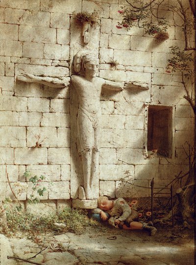 At Romsey Abbey by Robert Bateman