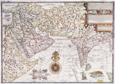A Map of East Africa, Arabia and India by Robert Beckit