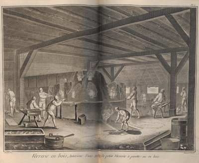 Glass Making. From Encyclopédie by Denis Diderot and Jean Le Rond d