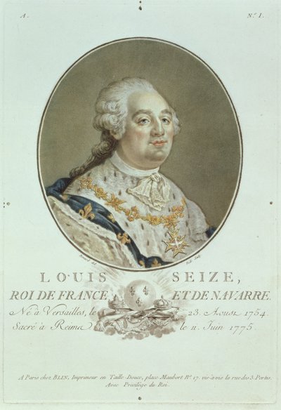 Portrait of Louis XVI (1754-93) from 