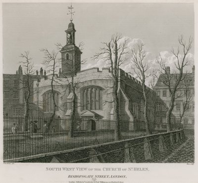 Church of St Helen, Bishopsgate Street, London by Robert Blemell Schnebbelie