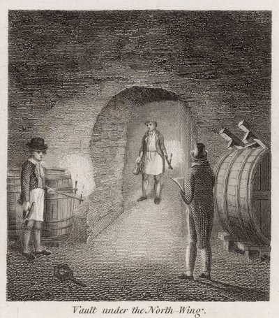 Vault under the North Wing of Crosby Hall by Robert Blemell Schnebbelie