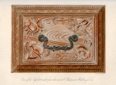Carved cassolette made from the wood of Shakespeare