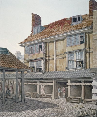 Leadenhall Market, City of London, 1814 by Robert Blemmell Schnebbelie