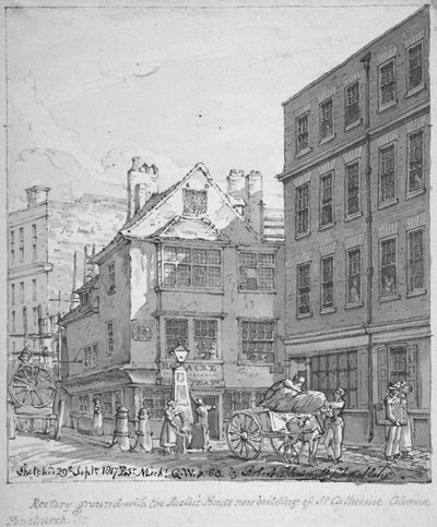 St Katherine Coleman Rectory, Fenchurch Street, City of London, 1817 by Robert Blemmell Schnebbelie