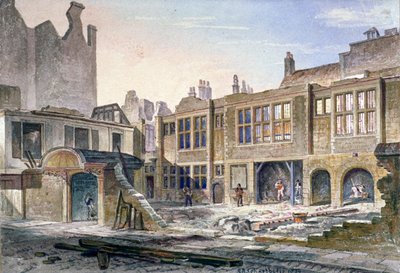 View of the demolition of Winchester Place, London, 1839 by Robert Blemmell Schnebbelie