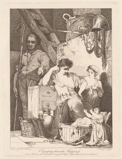 Enjoying Domestic Happiness by Robert Blyth, after John Hamilton Mortimer
