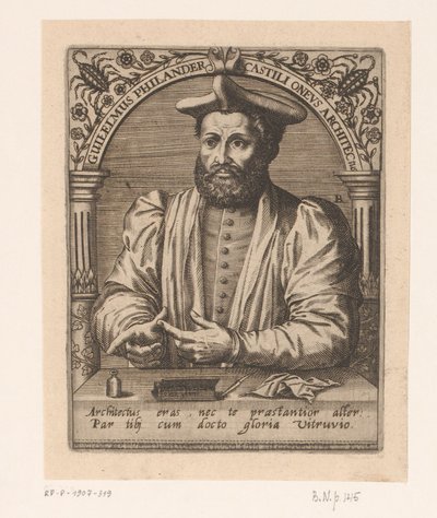 Portrait of Guillaume Philandrier by Robert Boissard