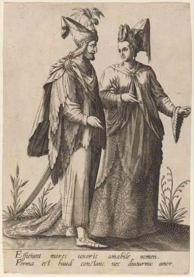 Efficiunt mores uxoris... by Robert Boissard after Jean Jacques Boissard