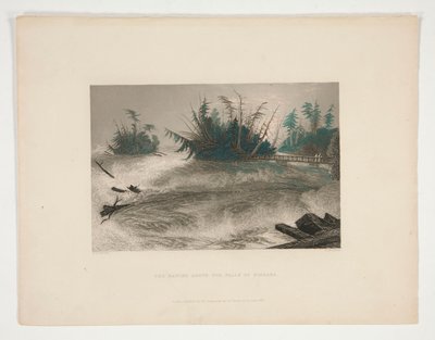 The Rapids Above the Falls of Niagara, Illustration for Nathaniel Parker Willis by Robert Brandard