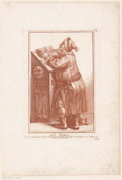 Man Reading Behind a Desk by Robert Brichet